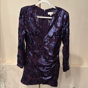 RONNY KOBO linda dress Purple Sequin Dress